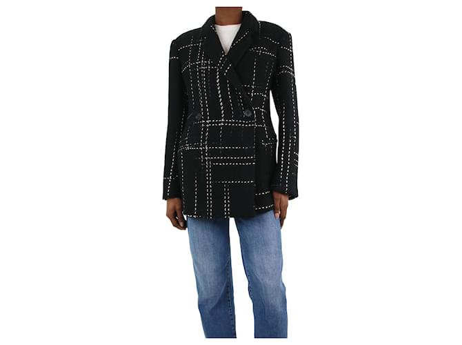 Anine Bing Black double-breasted wool-blend jacket - size XS  ref.1109315