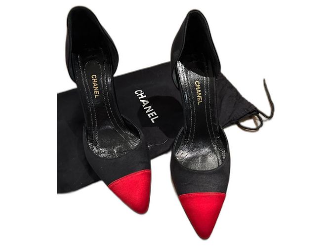 Cambon Chanel Passend zu Pumps Schwarz Rot Golden