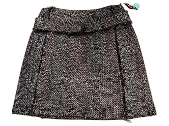 Cambon Chanel Fancy skirt Wool  ref.1109321