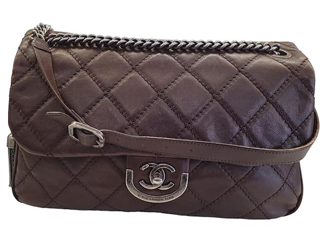 Chanel Handbags Brown Leather  ref.1109330