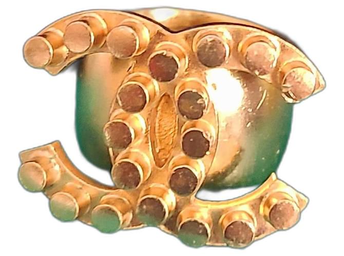 Chanel Banda larga con punti logo Gold hardware Metallo  ref.1109339