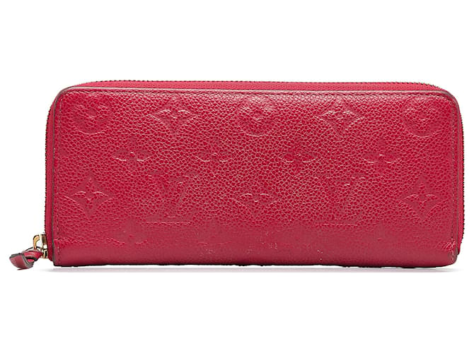 Louis Vuitton Red Monogram Empreinte Zippy Wallet Leather  ref.1109348
