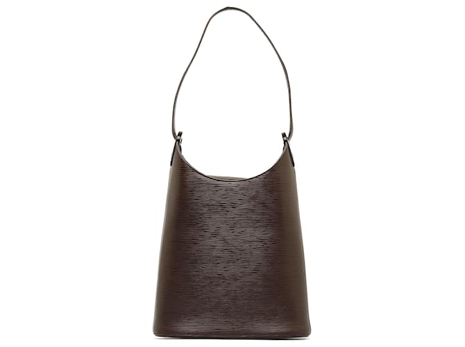 Louis Vuitton Brown Epi Sac Verseau Dark brown Leather  ref.1109362