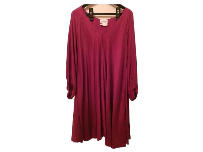 Vestido Forte Forte de seda rojo oscuro Burdeos