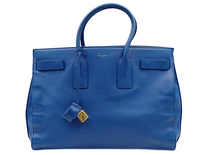 Saint Laurent Sac de Jour GM handbag in light blue leather  ref.1109793