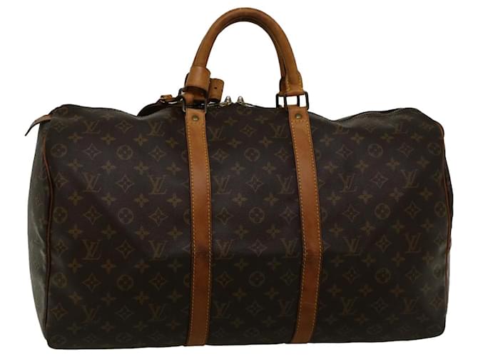 Louis Vuitton Keepall 50 Brown Cloth  ref.1109837