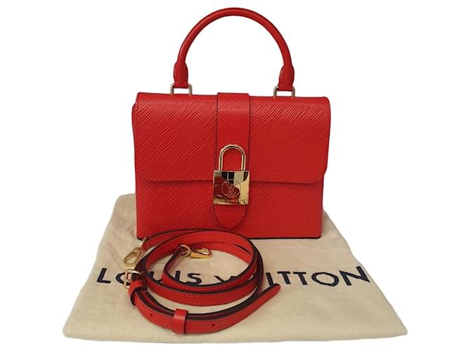 Louis Vuitton Bolsos de mano Roja Cuero  ref.1110041