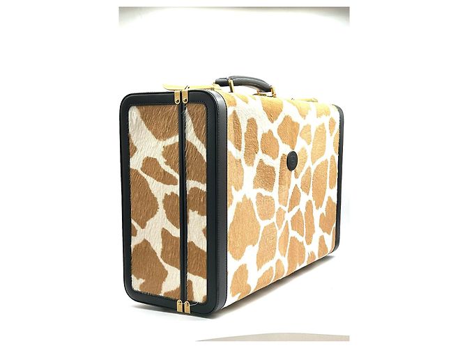 mala de couro rígida gucci Camelo