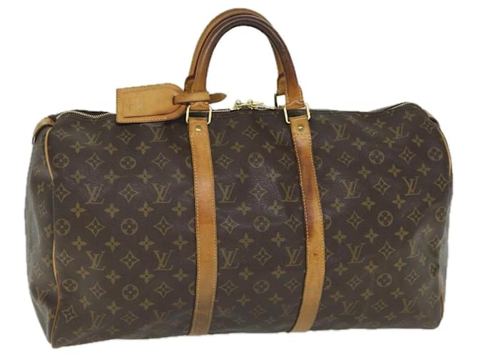 Louis Vuitton Monograma Keepall 50 Boston Bag M41426 Autenticação de LV 56513 Lona  ref.1110291