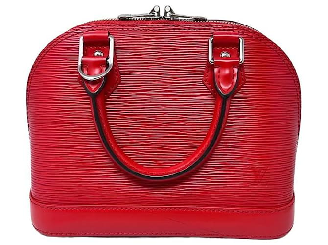 Alma Louis Vuitton Handbags Red Leather  ref.1110357