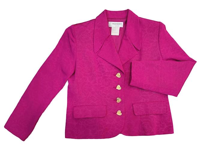 Yves Saint Laurent Jackets Fuschia Cotton Viscose  ref.1110477