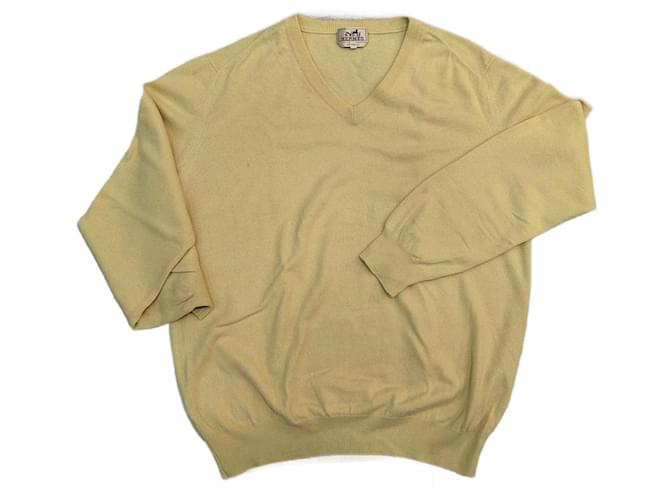 Hermès Sweaters Yellow Cashmere  ref.1110479