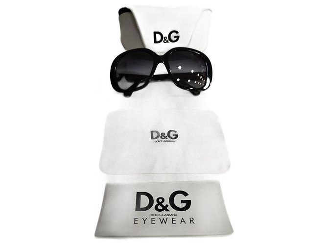 D&G Oversized Sunglasses Black Plastic