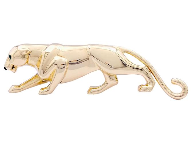 Cartier brooch, “Samantha”, yellow gold, emerald and onyx.  ref.1110489