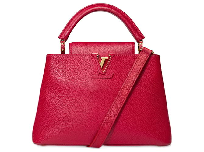 LOUIS VUITTON Capucines Bag in Red Leather - 101547  ref.1110493
