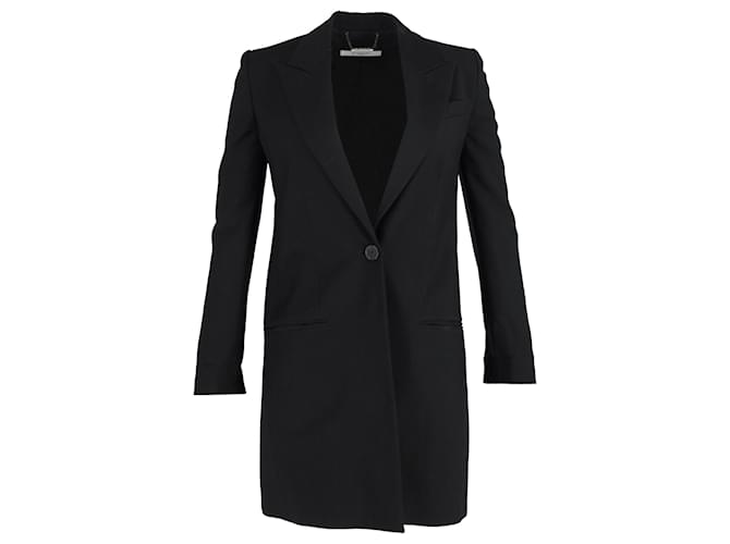 Givenchy Long Blazer Coat in Black Polyester  ref.1110531