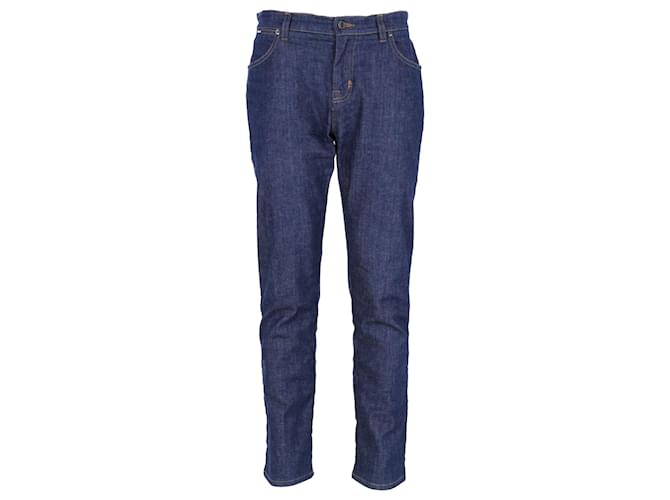 Jeans denim a gamba dritta Tom Ford in cotone blu  ref.1110565