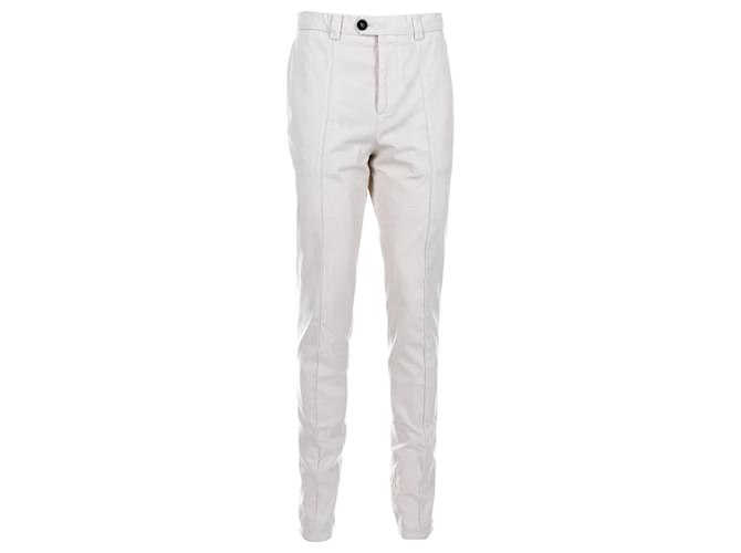 Pantalón Brunello Cucinelli Slim Fit de algodón blanco  ref.1110598