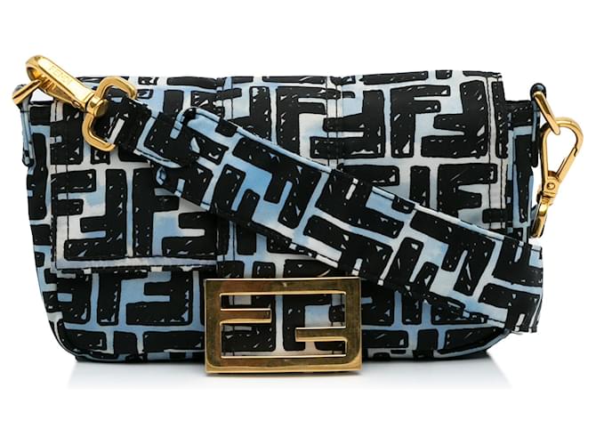 Fendi Baguette convertible Joshua Vides bleue Nylon Tissu  ref.1110719