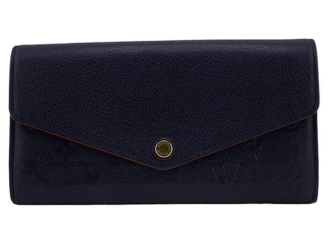 Louis Vuitton Portefeuille Sarah Navy blue Leather  ref.1110798