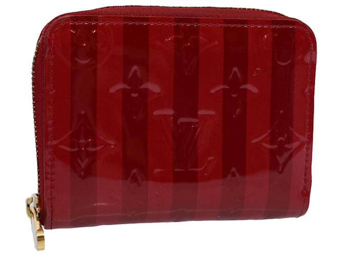Portamonete Zippy Louis Vuitton Rosso Pelle verniciata  ref.1110913
