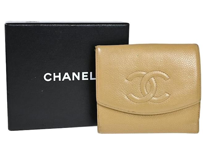 Timeless Chanel Beige Leather  ref.1110939