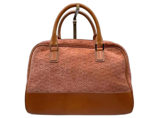 Big Bag Céline Celine Suede Leather Boston Travel Bag Pink  ref.1110999
