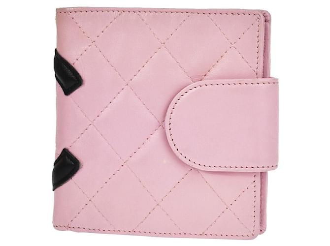 Chanel Cambon Pink Leder  ref.1111035