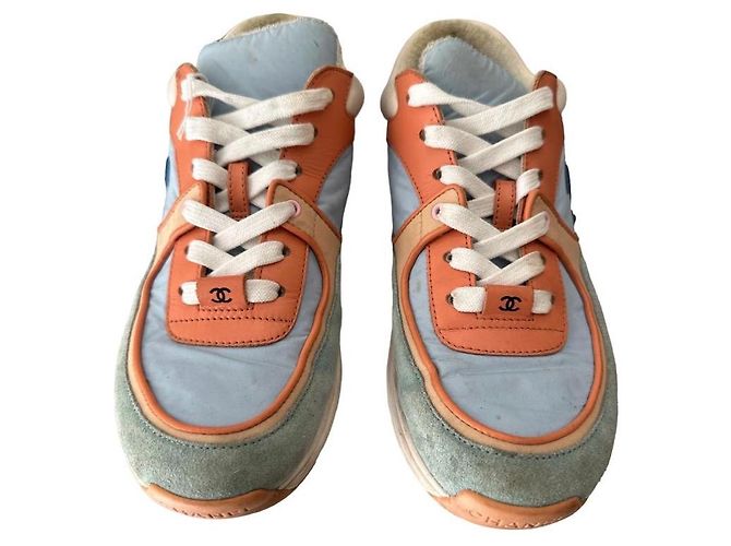 Chanel Gomma Sneaker Mehrfarbig Leder Größe 37 Mehrfarben