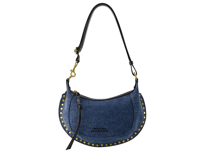 Oskan Moon Crossbody - Isabel Marant - Algodão - Azul Escuro  ref.1111126