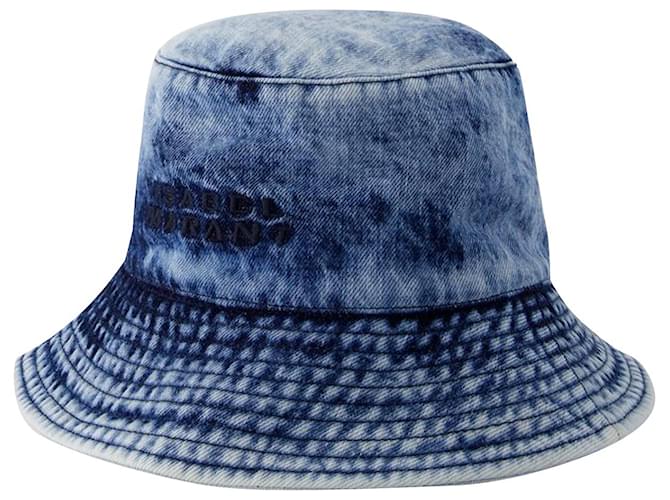 Giorgia Bucket Hat - Isabel Marant - Cotton - Light Blue  ref.1111132