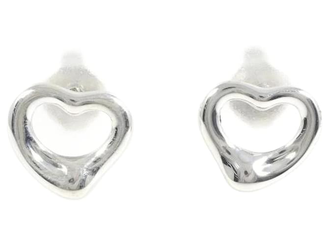 Autre Marque Open Heart Earrings Silvery Silver Metal  ref.1111145