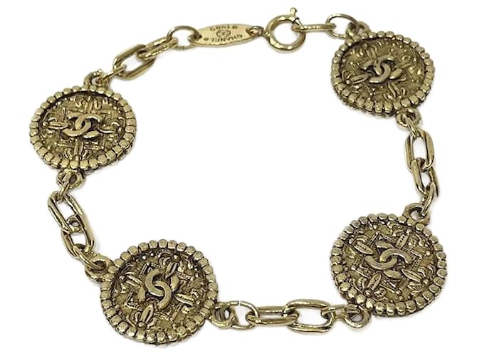 Chanel CC Coin Link Bracelet Golden Metal  ref.1111175