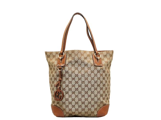 Gucci GG Canvas Tote Bag 247237 Brown Cloth  ref.1111200