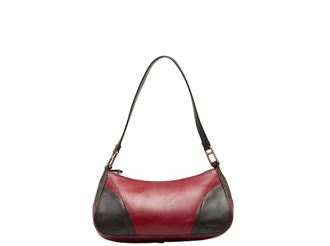 Prada Leather Shoulder Bag Red  ref.1111212