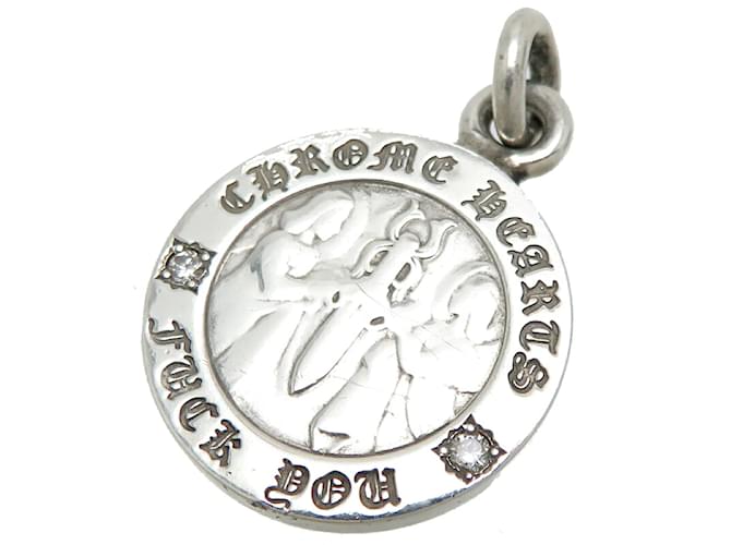 Chrome Hearts Angel Medallion Pendant Silvery Metal  ref.1111228