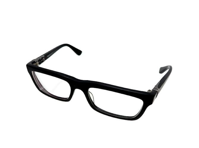 Chrome Hearts Square Frame Eyeglasses PINETRANUS Black Metal Resin  ref.1111230