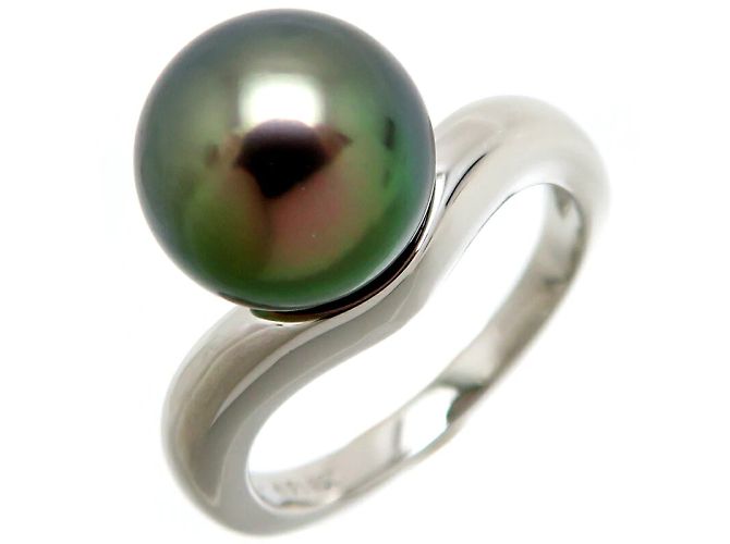 Mikimoto Anello in platino con perla nera
