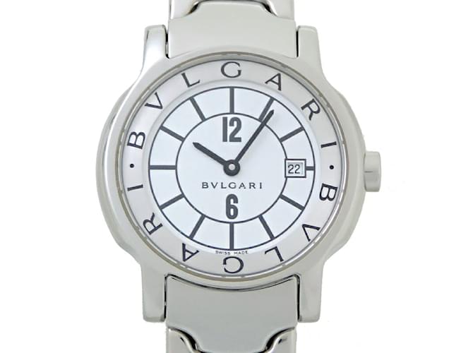 Bulgari Automatic Solotempo Wrist Watch ST29S Silvery Metal  ref.1111234