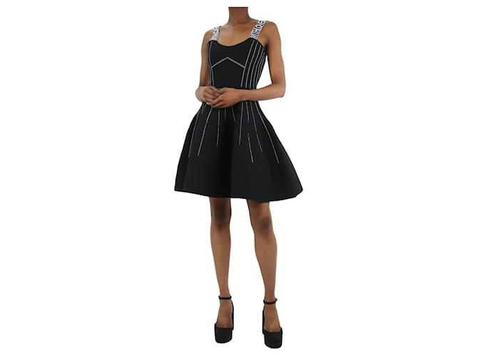 Maje Robe patineuse réversible Black Relief - taille UK 8 Polyester Noir  ref.1111244