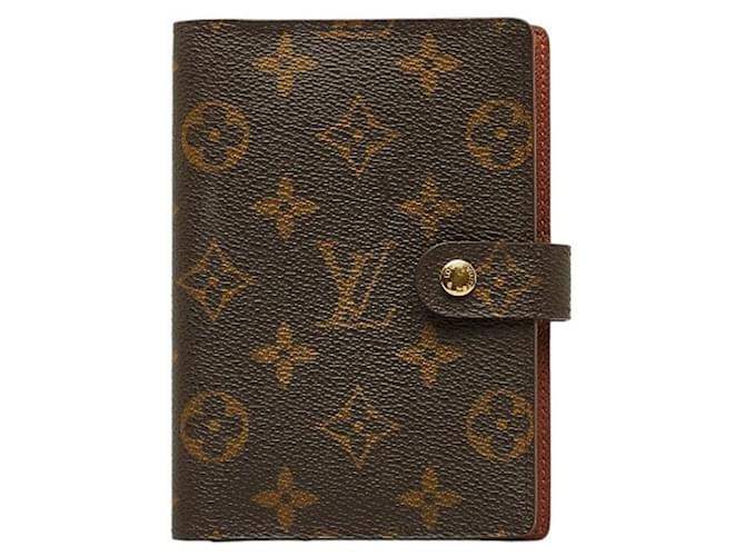 Louis Vuitton Agenda PM Brown Cloth  ref.1111301