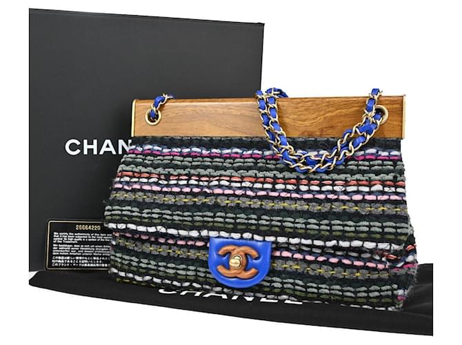 Chanel Classic Flap Multiple colors Tweed  ref.1111310