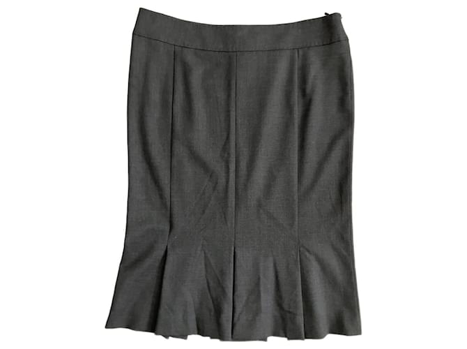 Max Mara Skirts Grey Wool  ref.1111347