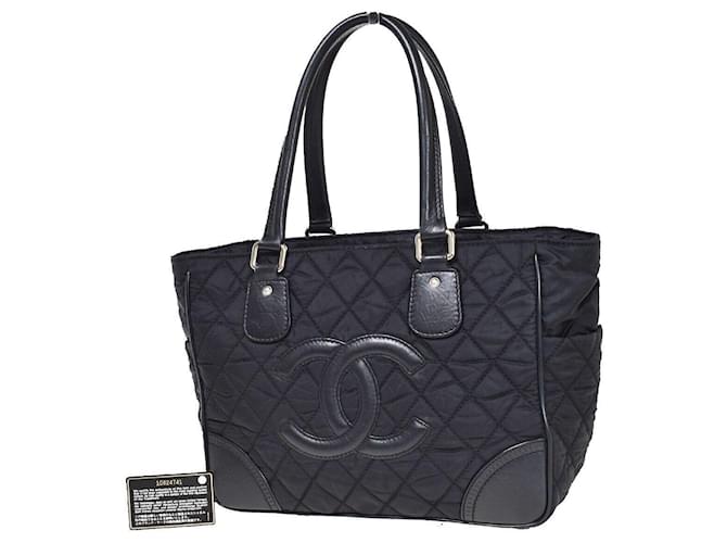 Timeless Chanel Paris New york line Black Cloth  ref.1111368