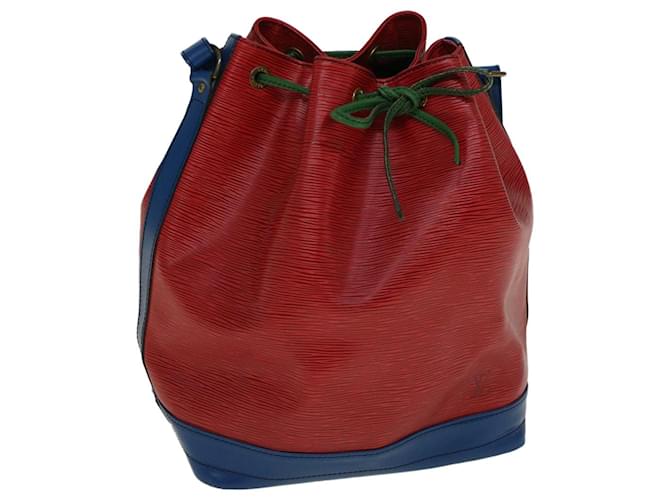 LOUIS VUITTON Epi Trico Color Noe Shoulder Bag Red Blue Green M44084 auth 56552 Leather  ref.1111476