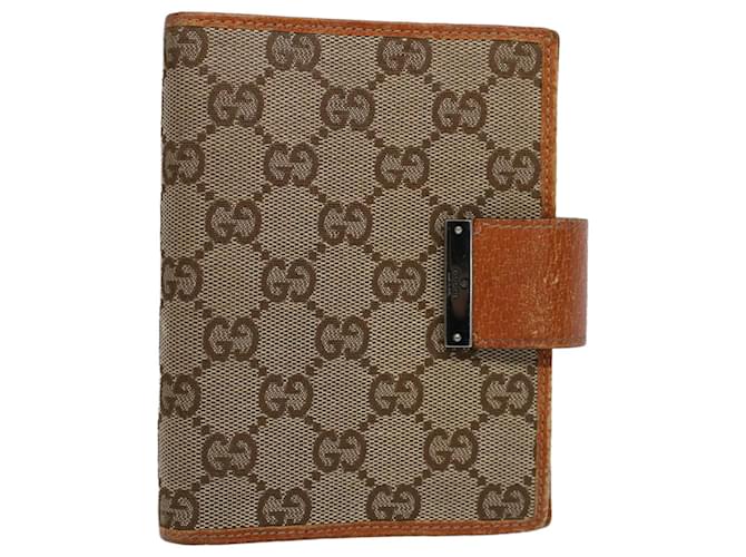 GUCCI GG Canvas Day Planner Cover Beige Auth 58161  ref.1111489