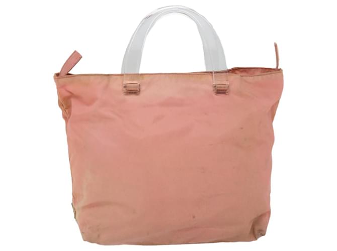 PRADA Hand Bag Nylon Pink Auth bs9237  ref.1111535