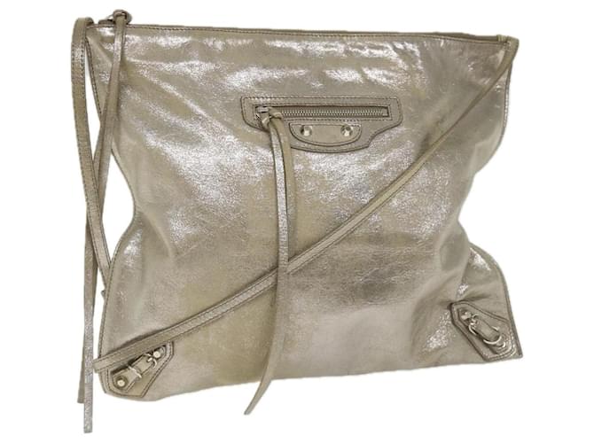 BALENCIAGA Shoulder Bag Leather Gold 253454 Auth bs8766 Golden  ref.1111542