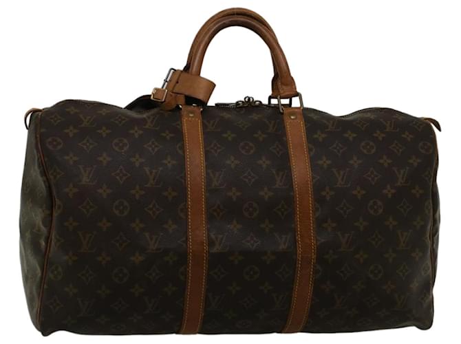 Louis Vuitton Monograma Keepall 50 Boston Bag M41426 Autenticação de LV 57708 Lona  ref.1111549