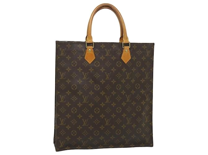LOUIS VUITTON Monogram Sac Plat Hand Bag M51140 LV Auth 57418 Cloth  ref.1111553